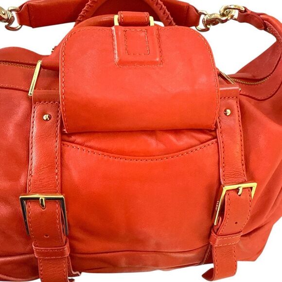 Botkier  Coral leather handbag satchel large shoulder/hand straps stunning mint - Picture 4 of 9
